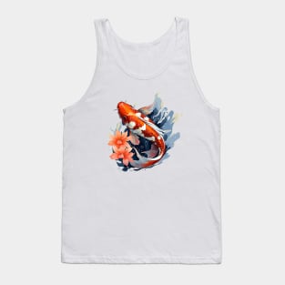 Koi Fish In A Pond Tank Top